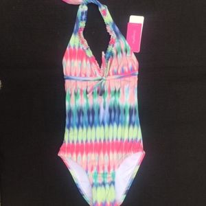 OndadeMar Halter Tie Dye One Piece Swimsuit